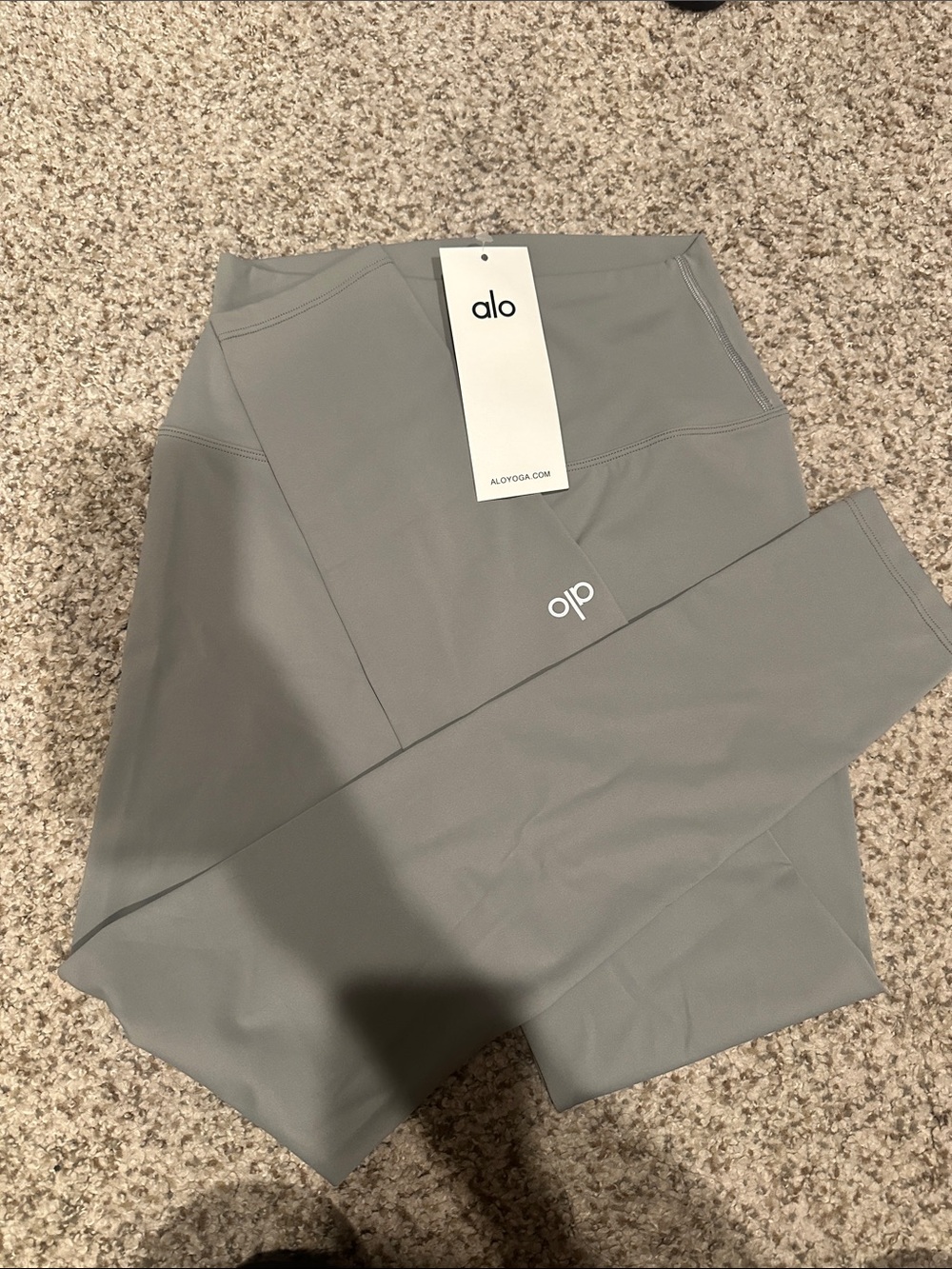 ALO Yoga High-Waist Leggings in Light Gray